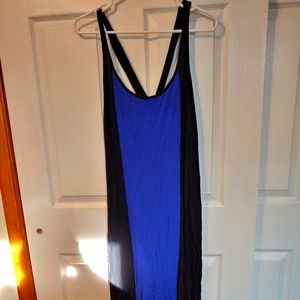 Blue and Black Maxi Dress